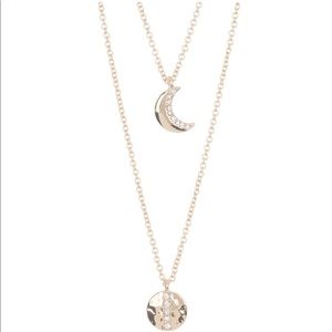 J.Crew gold night layering necklace